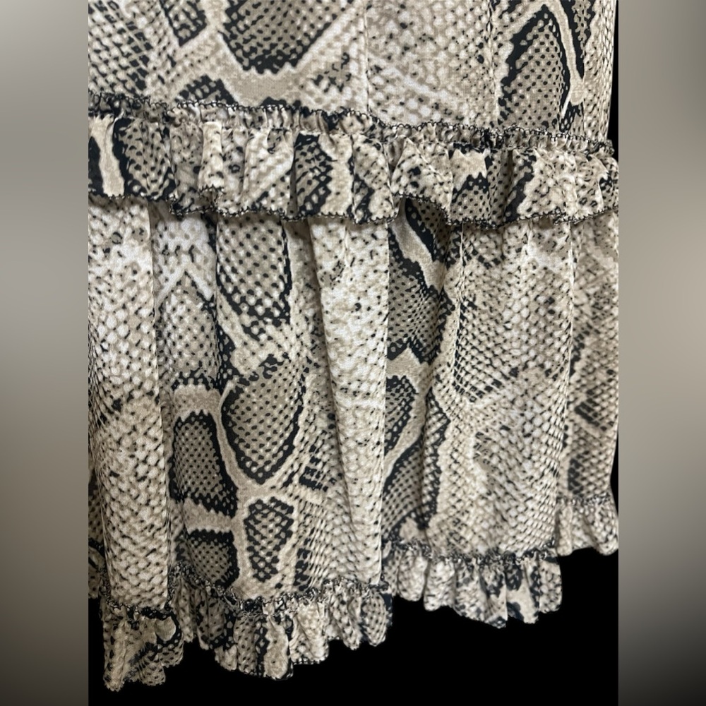 Michael Kors Python Print Ruffle Skirt - image 3